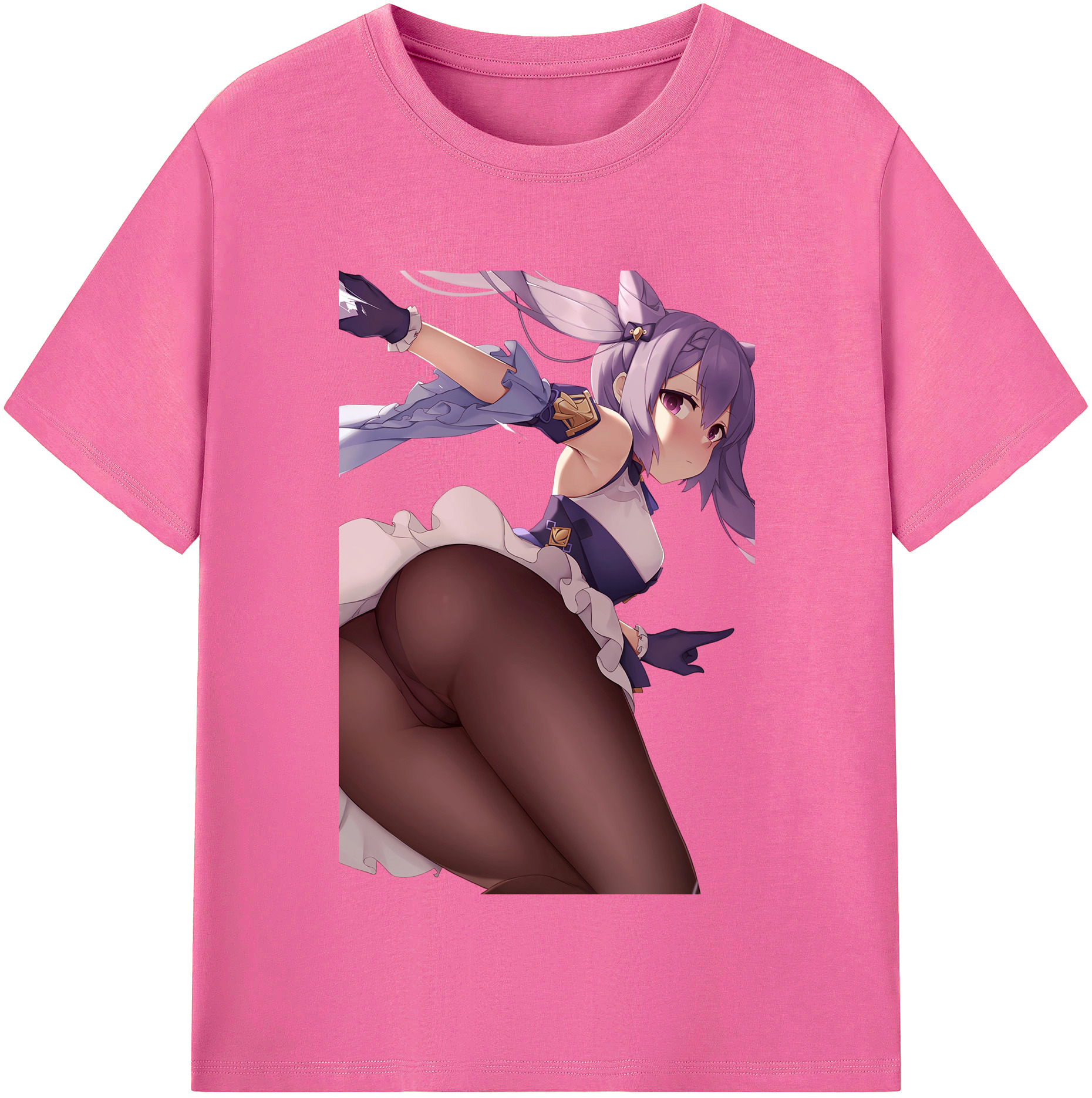 げんし神 刻晴 こくせい genshin Kokusei レディースカジュアルプリントTシャツ（綿100％）